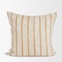 71461-CFD - Merrick 22x22 Square Natural Beige w/ Orange Stripes Decorative Pillow