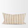 71462-CFD - Merrick 14x26 Lumbar Natural Beige w/ Orange Stripes Decorative Pillow