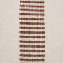 71463-CFD - Levon 22x22 Plush Cream w/ Orange Dashed Stripes Decorative Pillow Cover