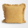 71531-CFD - Kambal 20x20 Mustard Cotton Pillow Cover w/Down Filler