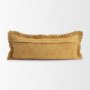 71534-CFD - Kambal 14x36 Mustard Cotton Pillow Cover w/Down Filler