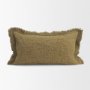71536-CFD - Kambal 14x26 Dark Olive Cotton Pillow Cover w/Down Filler