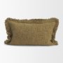 71537-CFD - Kambal 13x21 Dark Olive Cotton Pillow Cover w/Down Filler