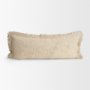 71542-CFD - Kambal 14x36 Light Beige Cotton Pillow Cover w/Down Filler