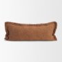 71554-CFD - Kambal 14x36 Mahogany Cotton Pillow Cover w/Down Filler