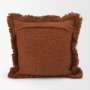 71555-CFD - Kambal 20x20 Copper Rust Cotton Pillow Cover w/Down Filler