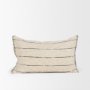 71449-CFNA - Lyle 13x21 Square Oatmeal w/ Black Stripes Pillow Cover w/Non-Allergen Filler