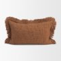 71553-CFNA - Kambal 13x21 Mahogany Cotton Pillow Cover w/Non-Allergen Filler