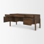 71290 - Trellyn Dark Brown Solid Wood Carved Woven Desk