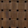 71290 - Trellyn Dark Brown Solid Wood Carved Woven Desk