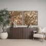102813-FL - Wall of Shadows I by Mercana Studio Hand-Embellished Textured Framed Canvas Artwork
