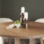 71656 - Pelar Small Antiqued Brass Stacked Pillar Candle Holder