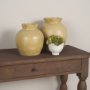 71668 - Melo Large Distressed Citron Yellow Ceramic Vase