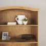 71715-AB - Carrington 85" Sideboard & Hutch | Brown Oak Wood w/ Brass Hardware