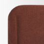 71824-ABC - Sienna Queen Upholstered Bedframe w/ Footbed | Curved Headboard | Burgundy Fabric