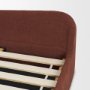 71824-ABC - Sienna Queen Upholstered Bedframe w/ Footbed | Curved Headboard | Burgundy Fabric