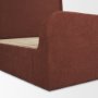 71824-ABC - Sienna Queen Upholstered Bedframe w/ Footbed | Curved Headboard | Burgundy Fabric