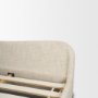 71825-ABC - Solene Queen Upholstered Bedframe w/ Footbed | Curved Headboard | Oatmeal Fabric