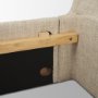 71825-ABC - Solene Queen Upholstered Bedframe w/ Footbed | Curved Headboard | Oatmeal Fabric