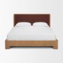 71827-ABC - Winslet Queen Upholstered Bedframe | Shelter Headboard | Burgundy Performance Fabric
