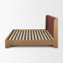 71827-ABC - Winslet Queen Upholstered Bedframe | Shelter Headboard | Burgundy Performance Fabric
