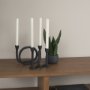 71578 - Serpens Black Metal Large Candleholder