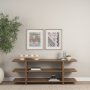 71636 - Plinth Walnut Wood w/ Glass Candle Holder