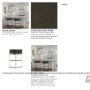 67079V - Hollyfield Black Leather Seat Gold Metal Base Counter Stool