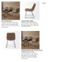 68314 - Sawyer Solid Back Dining Side Chair | Brown Faux Leather w/ Pipe Metal