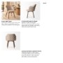 68319 - Ronald Curved Back Dining Side Chair | Cream Fabric w/ Brown Wood