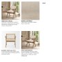 68504 - Topanga Open Back Dining Arm Chair | Cream Fabric w/ Wooden