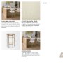 68562V - Parker Cream Fabric Seat Gold Metal Counter Stool