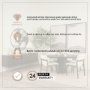 68565-AB - Fitzgerald 60" Round Pedestal Dining Table | Modern | Brown Wood | Seats 6