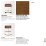 68573V - Hollyfield Cognac Brown Leather Seat Gold Metal Base Counter Stool