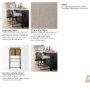 68764V - Stamford 36.5" Light Beige Upholstered Seat w/ Wood Back, Metal Frame Counter Stool