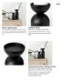 68946 - Alex Small Black Metal Cylindrical Table Candle Holder 