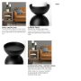 68947 - Alex Large Black Metal Cylindrical  Table Candle Holder 