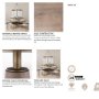 69032-AB - Maxwell 54" Round Pedestal Dining Table | Modern | Brown Wood & Brown Wood/Gold Metal | Seats 4
