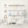 69200 - Aida 84"L x 42"W Rectangular Dining Table | Modern | Light Brown Wood | Seats 8