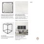69214 - Austen 20L x 20W x 22H Round White Marble Top W/ Black Metal Frame Side Table