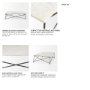 69246-AB - Lorlei I 53.0 X 35.0 X 15.5 White Marble Top W/ X-Shaped Gray Iron Base Coffee Table