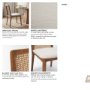 69349V - Clara Cane Back Dining Side Chair | Cream Fabric w/ Brown Wood