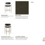 69362V - Parker Black Leather Seat Gold Metal Counter Stool