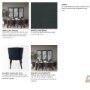 69562V - Niles Wingback Dining Side Chair | Navy Fabric w/ Dark Brown Wooden