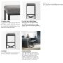 69574 - Frodo 26.4H Gray Fabric Seat W/Black Iron Frame Counter Stool