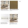 69783 - Trey 56.0L x 32.0W x 17.0H Gold Metal W/Glass Coffee table