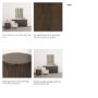 69881 - Terra 18L x 18W x 22H Dark Brown Wood Fluted Round Side Table