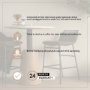 69928-AB - Maxwell 32" Round Pedestal Dining Table | Modern | White Marble & Black Metal/Blonde Wood | Seats 2