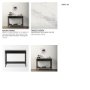 69937-AB - Amika White Marble Top Black Metal Base Console Table 