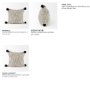 70063-CFNA - Krystal 18x18 Cream/Black Pom Pom Pillow Cover w/Non-Allergen Filler